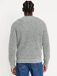 Crew-Neck Shaker-Stitch Sweater