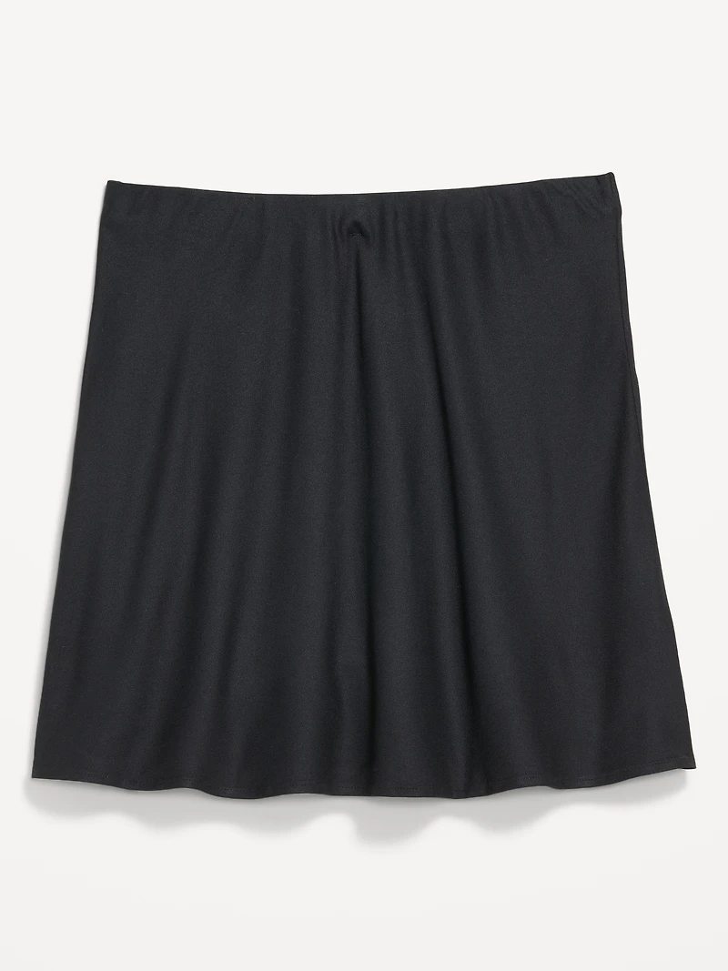 High-Waisted Crepe Mini Skirt