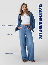 Mid-Rise Slouchy Wide-Leg Jeans