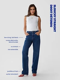 Mid-Rise Slouchy Straight Jeans