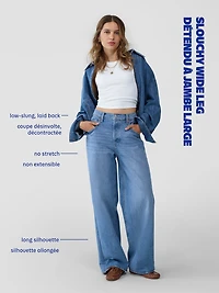 Mid-Rise Slouchy Wide-Leg Jeans