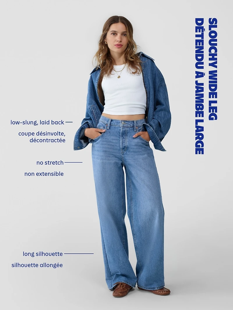 Mid-Rise Slouchy Wide-Leg Jeans