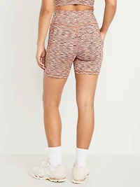 High-Waisted PowerSoft Pocket Biker Shorts -- 6-inch inseam