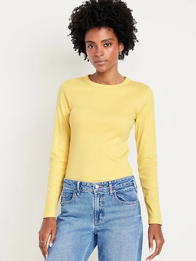 Snug Long-Sleeve Crew-Neck T-Shirt