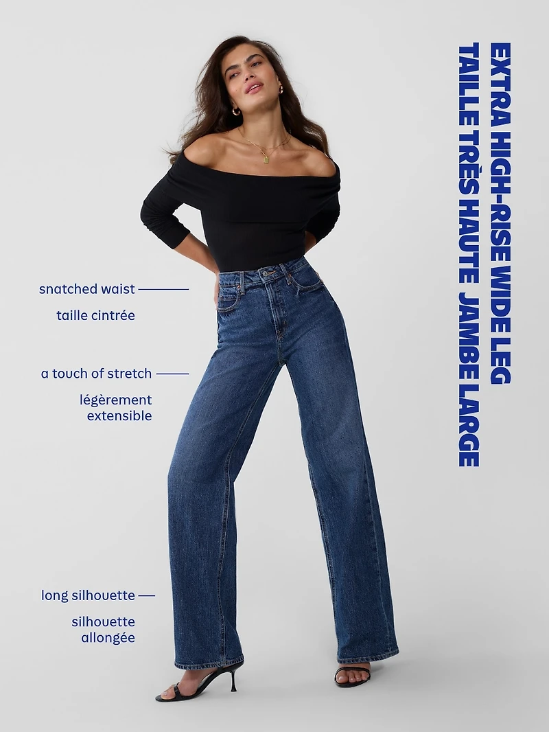 Extra High-Waisted Wide-Leg Jeans