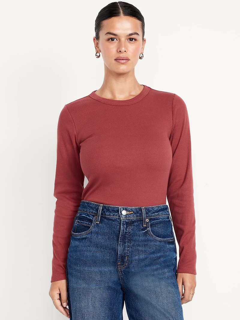 Snug Long-Sleeve Crew-Neck T-Shirt