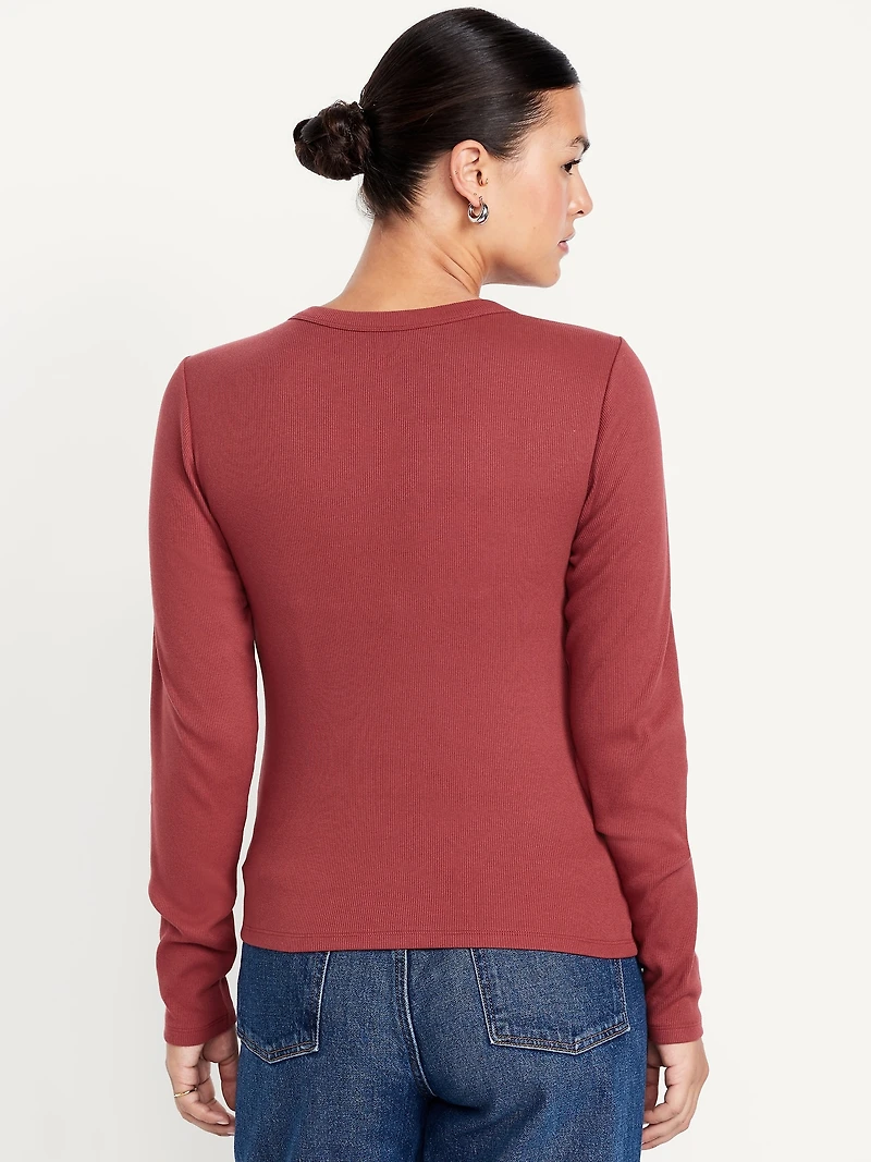 Snug Long-Sleeve Crew-Neck T-Shirt