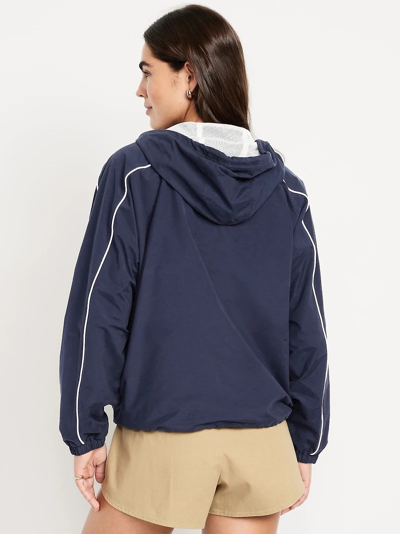 Hooded Zip Windbreaker