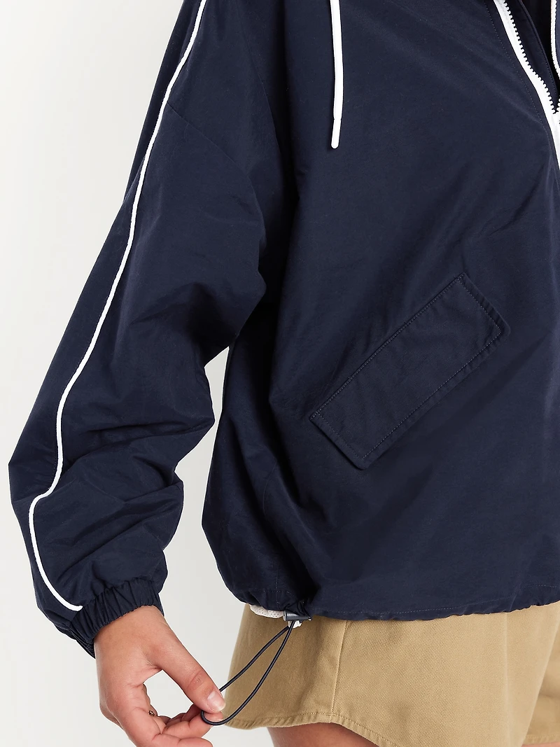 Hooded Zip Windbreaker
