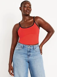 Tipped Jersey Cropped Cami Top