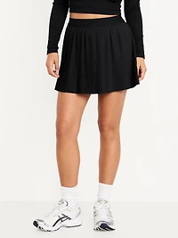 Extra High-Waisted Micro-Pleated Performance Skort