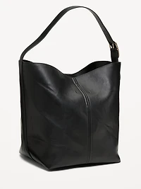 Large Faux Leather Tote