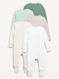 2-Way-Zip Sleep & Play Footed One-Piece 5-Pack for Baby