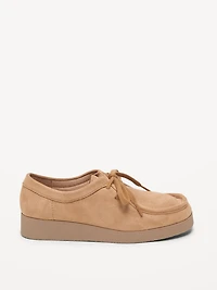 Faux-Suede Derby Boots for Women