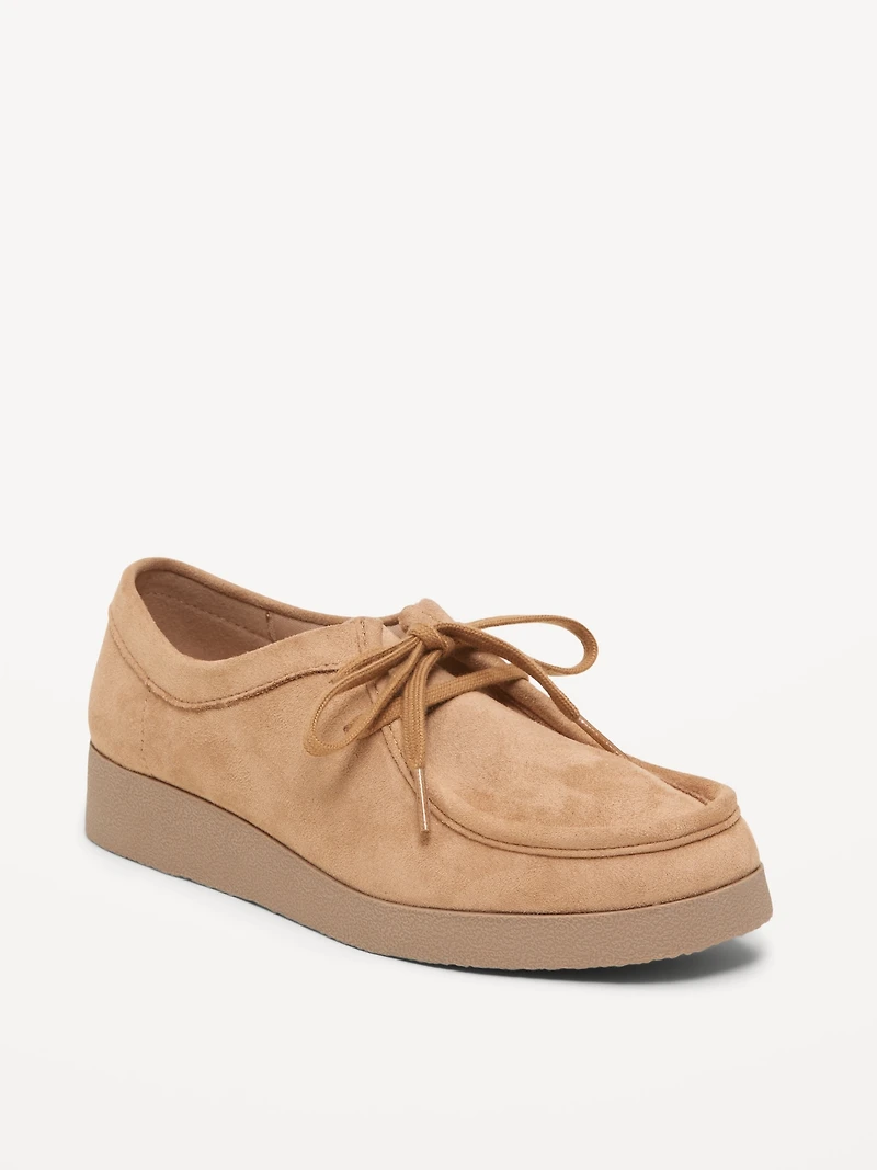 Faux-Suede Derby Boots for Women