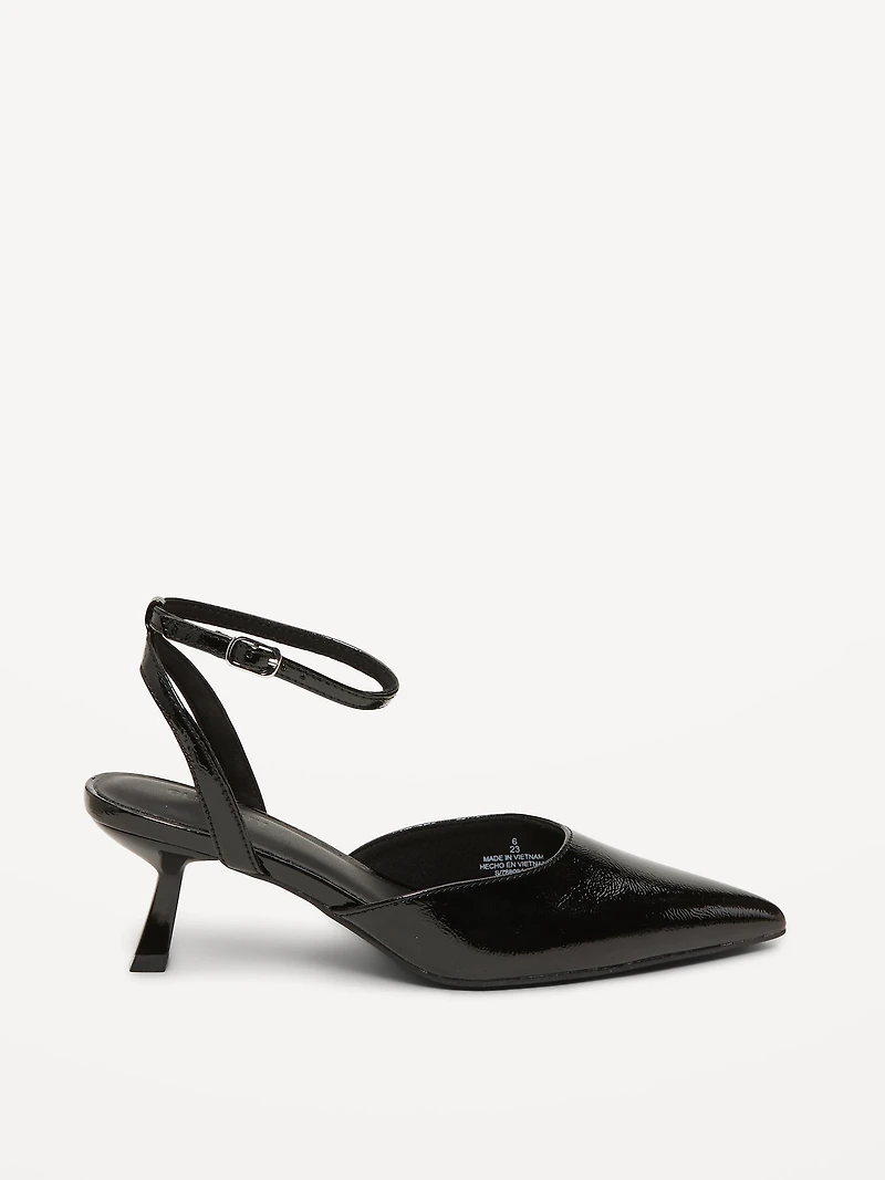 Patent Leather Kitten Heels for Women
