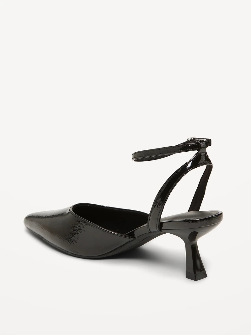 Patent Leather Kitten Heels for Women