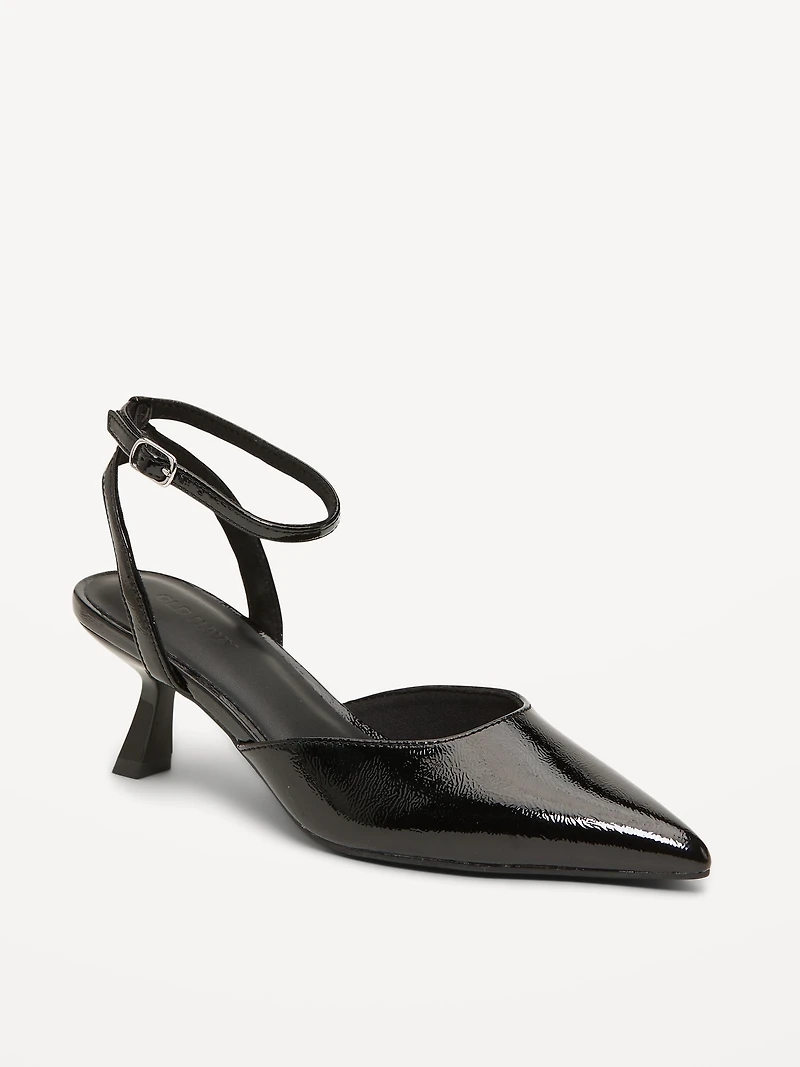 Patent Leather Kitten Heels for Women