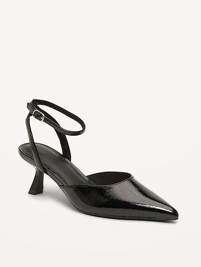 Patent Leather Kitten Heels for Women
