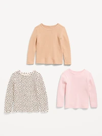 Long-Sleeve T-Shirt 3-Pack for Toddler Girls