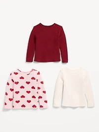 Long-Sleeve T-Shirt 3-Pack for Toddler Girls