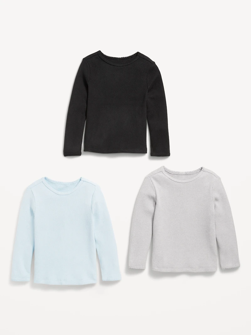 Long-Sleeve T-Shirt 3-Pack for Toddler Girls