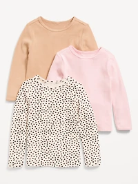 Long-Sleeve T-Shirt 3-Pack for Toddler Girls