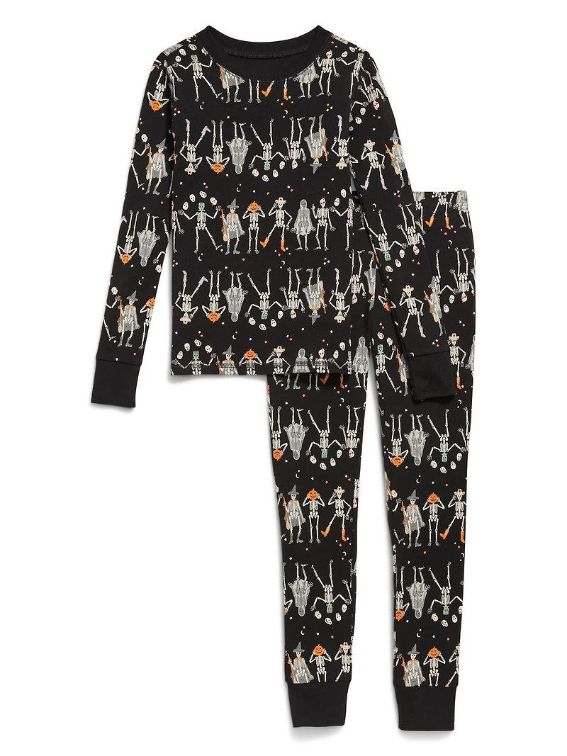 Printed Snug-Fit Graphic Pajama Set for Girls