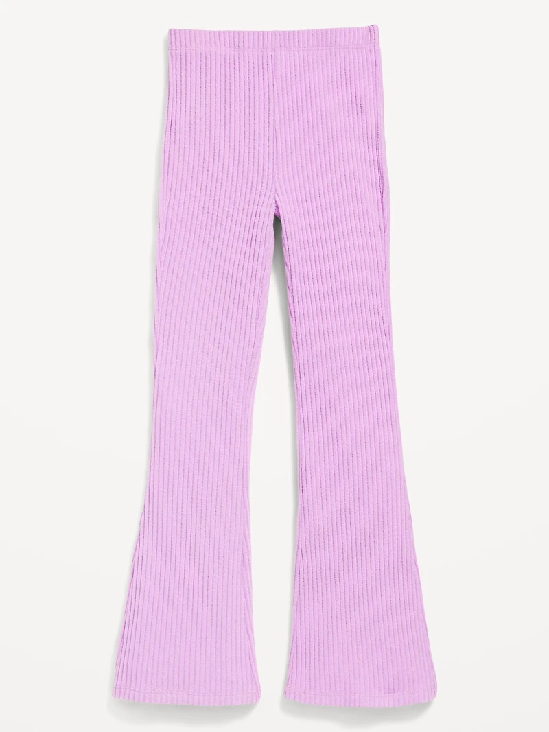 CozePlush High-Waisted Flare Leggings for Girls