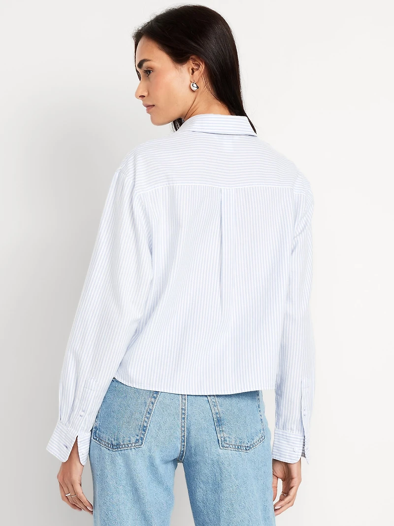 Cropped Button-Down Shirt
