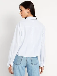 Cropped Button-Down Shirt