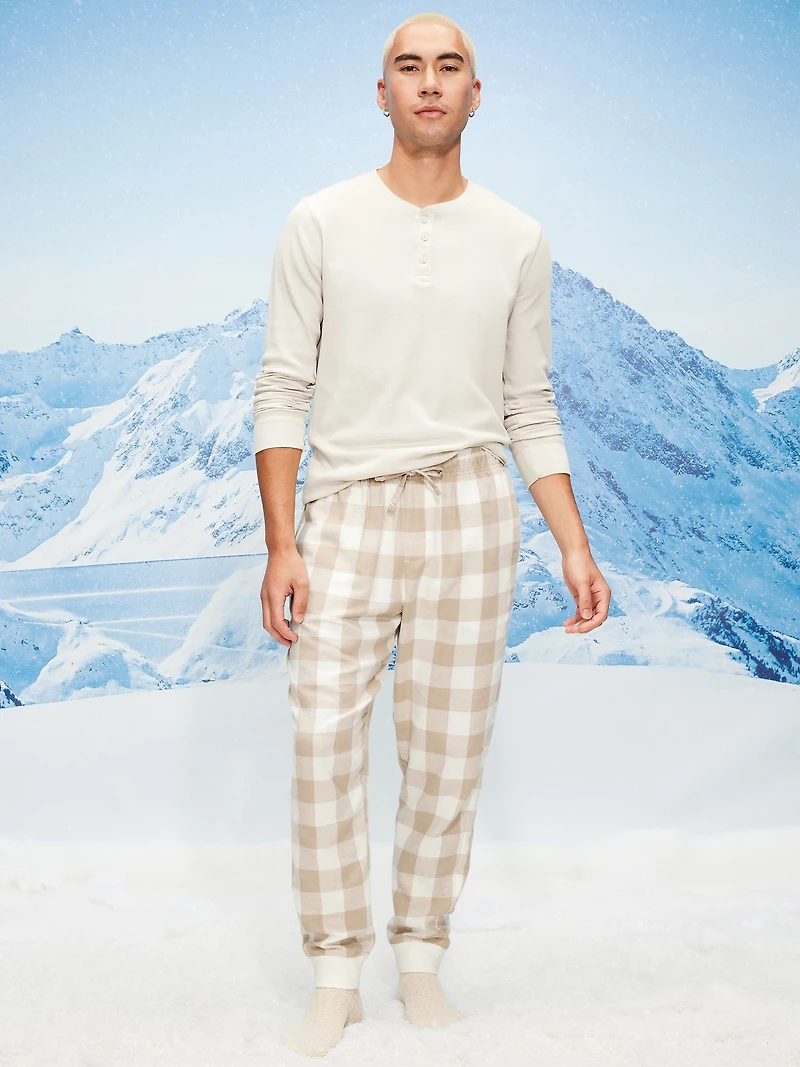 Flannel Pajama Joggers for Men