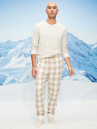 Flannel Pajama Joggers for Men