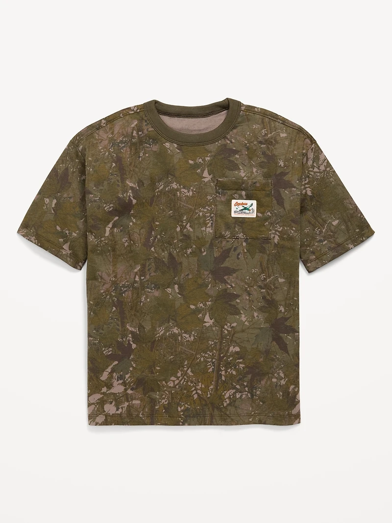 Short-Sleeve Oversized Pocket T-Shirt for Boys