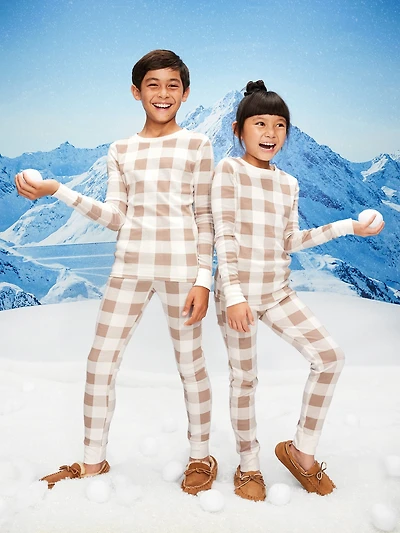 Gender-Neutral Snug-Fit Graphic Pajama Set for Kids