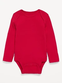 Long-Sleeve Ribbed Unisex Bodysuit for Baby