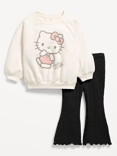 Hello Kitty® Graphic Sweatshirt and Flare Leggings Set for Girls