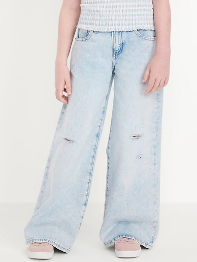 Mid-Rise Super Baggy Wide-Leg Jeans for Girls