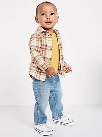 Long-Sleeve Flannel Shirt for Baby