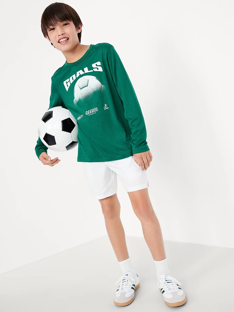 CloudMotion Long-Sleeve Graphic Performance T-Shirt for Boys