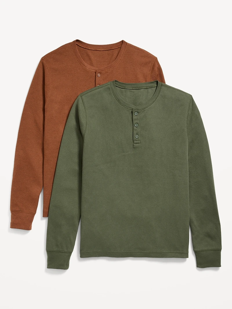 2-Pack Waffle Henley T-Shirt