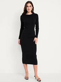 SoSoft Ribbed Midi Sweater Skirt