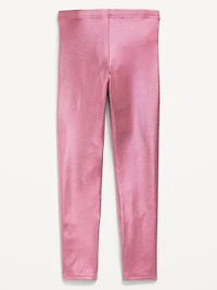 Shiny Foil Print Leggings for Girls