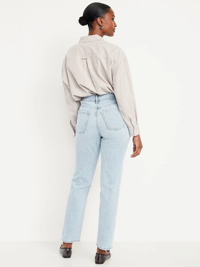 Curvy Extra High-Waisted Straight Jeans
