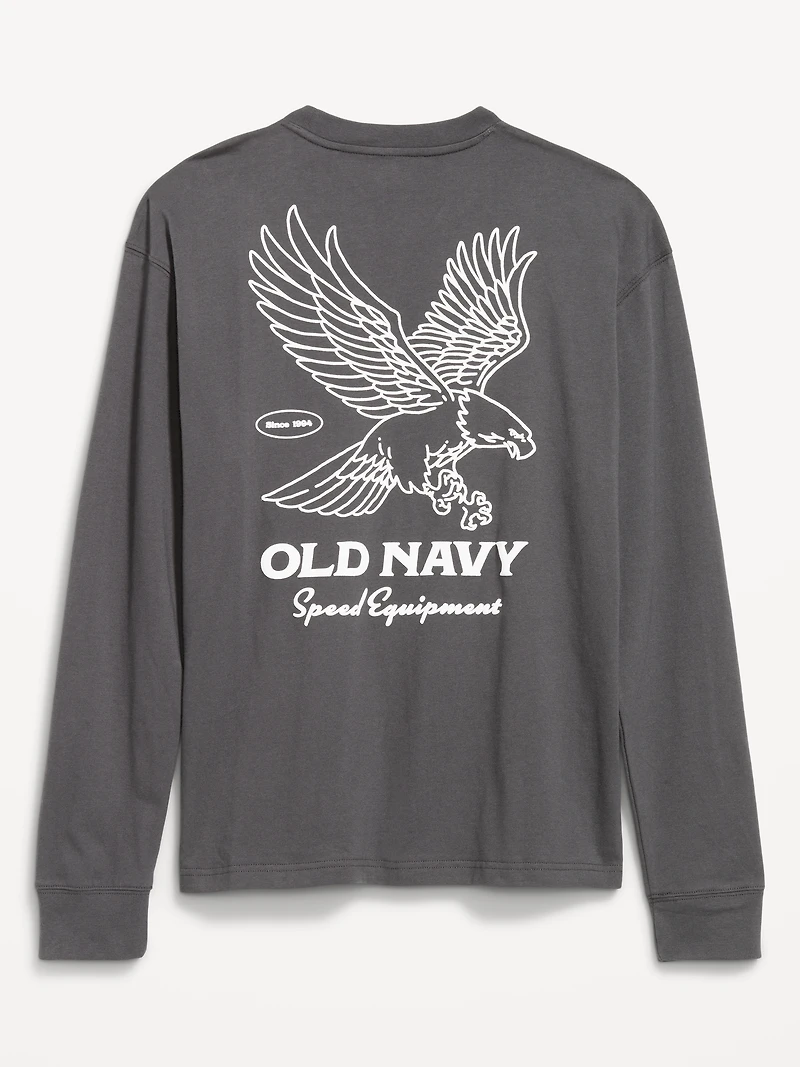 Heavyweight Long-Sleeve Logo-Graphic T-Shirt