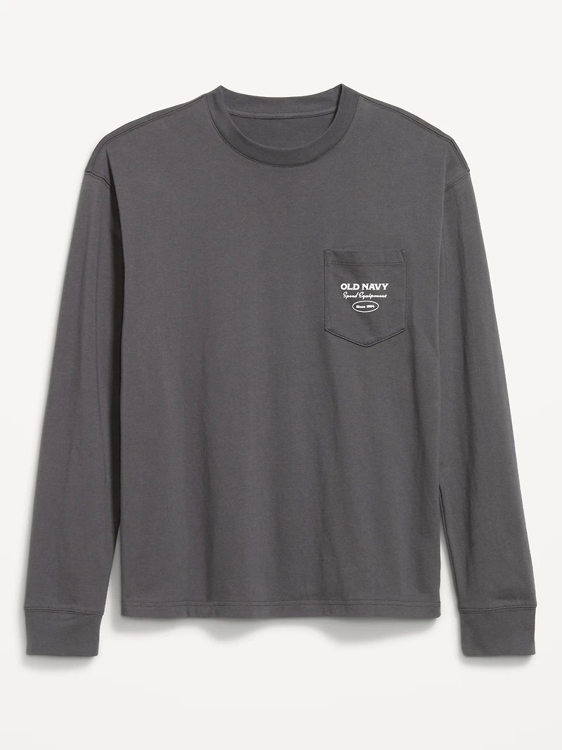 Heavyweight Long-Sleeve Logo-Graphic T-Shirt
