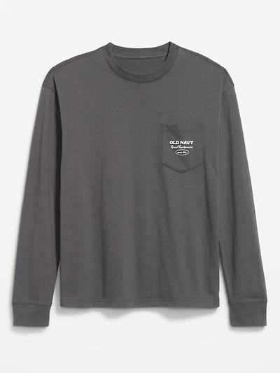 Heavyweight Long-Sleeve Logo-Graphic T-Shirt