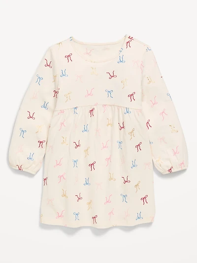Printed Long-Sleeve Dress for Toddler Girls