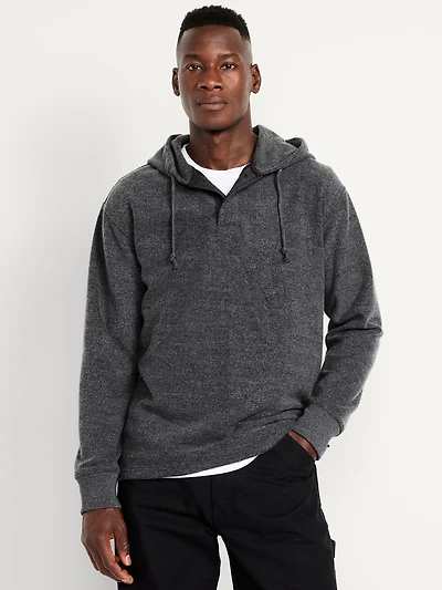 Plush Rugby Pullover Hoodie