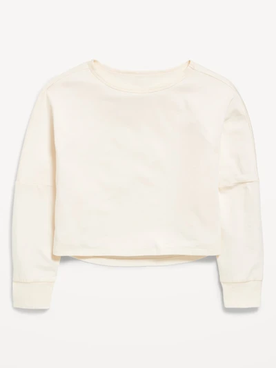 Long-Sleeve Cropped Top for Girls